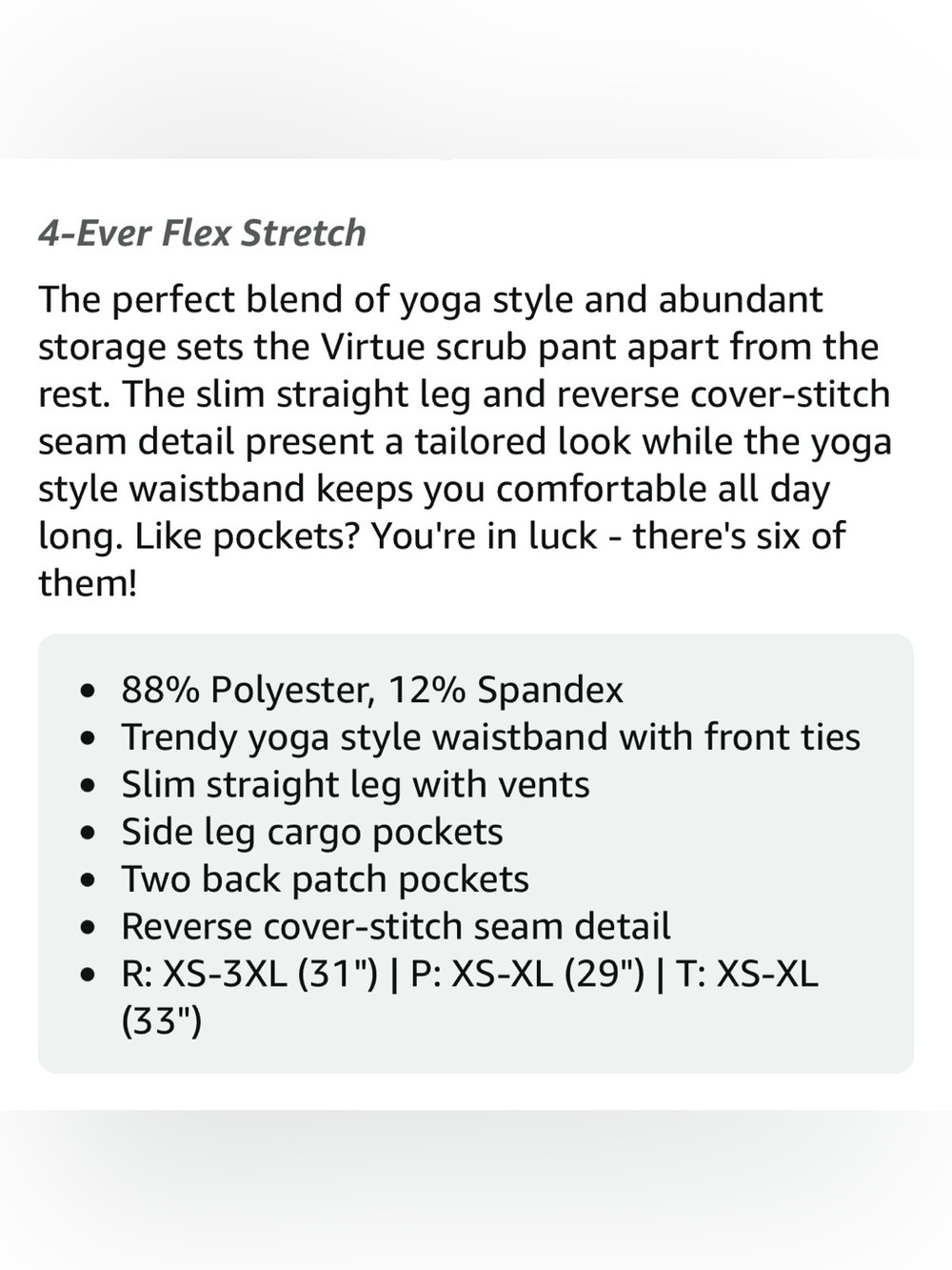 Med Couture Women’s 4 Ever Flex Stretch Cargo Pocket Scrub Pants Black Size M - Picture 7 of 7